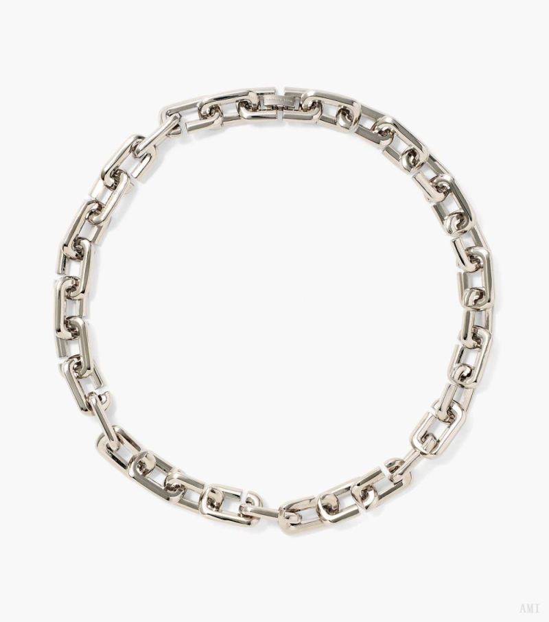 Marc Jacobs |Le collier à maillons de chaîne J Marc - Argent |France Outlet