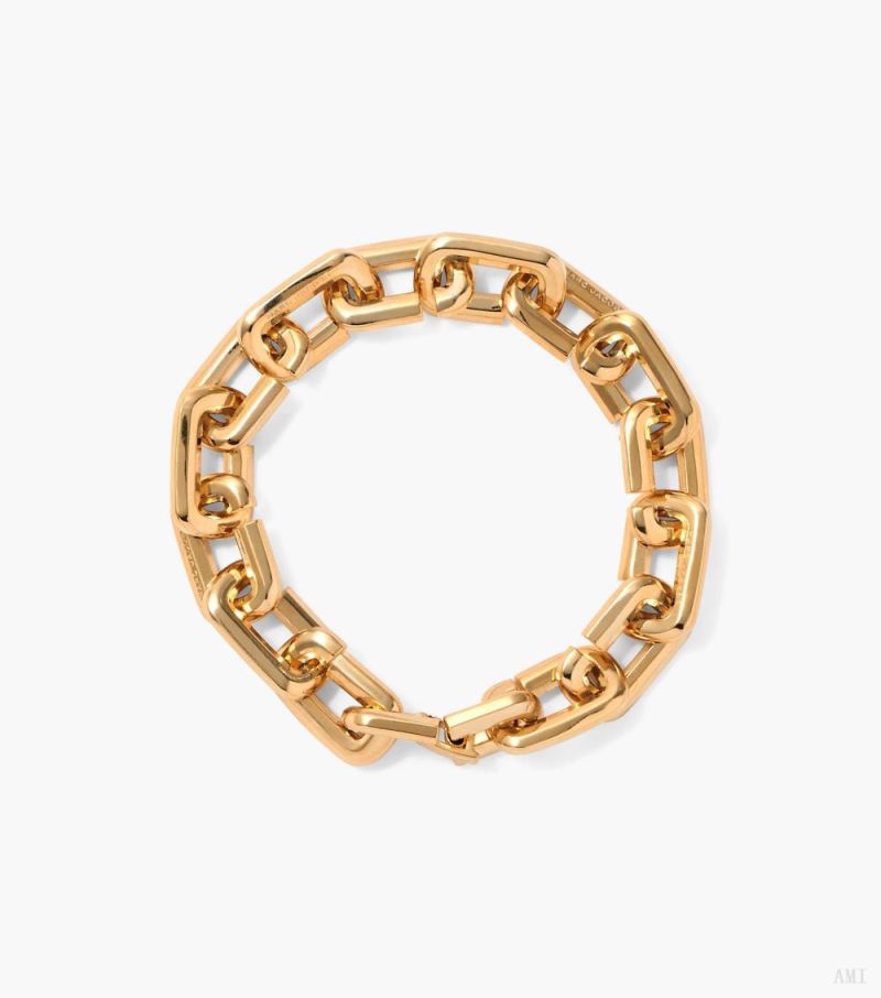 Marc Jacobs |Bracelet à maillons en chaîne J Marc - Or |France Outlet