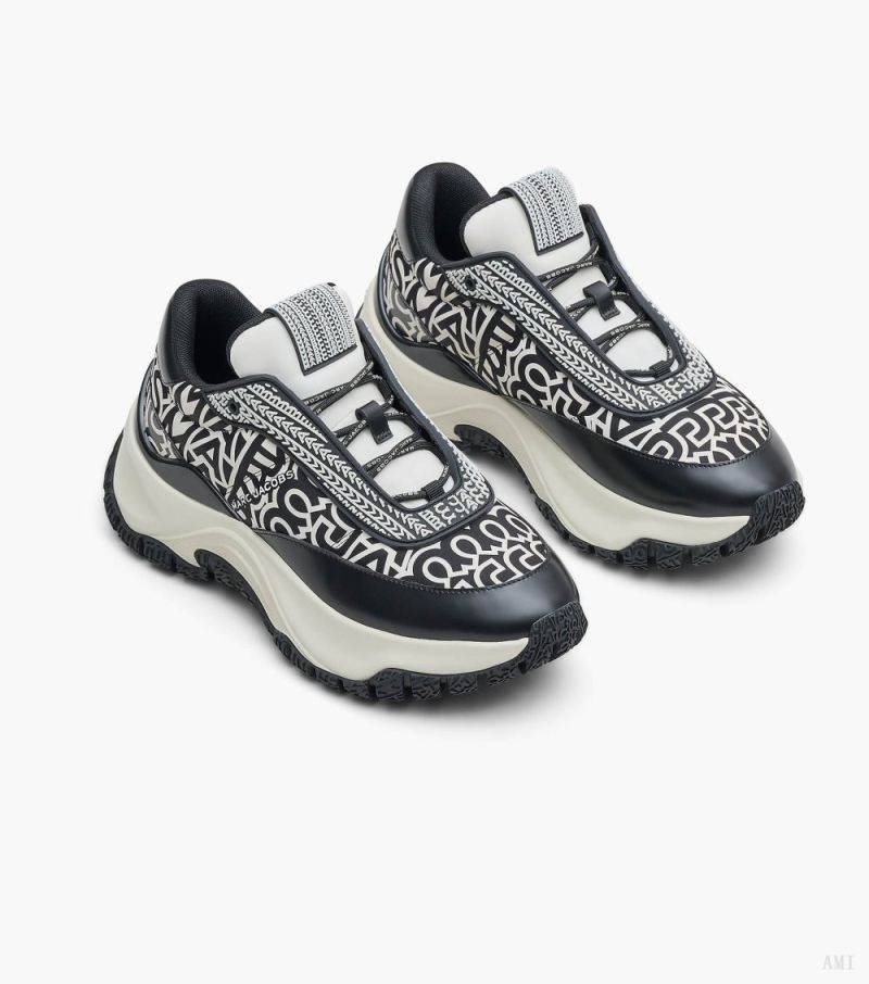 Marc Jacobs | The Monogram Lazy Runner - Noir/Blanc | France Outlet